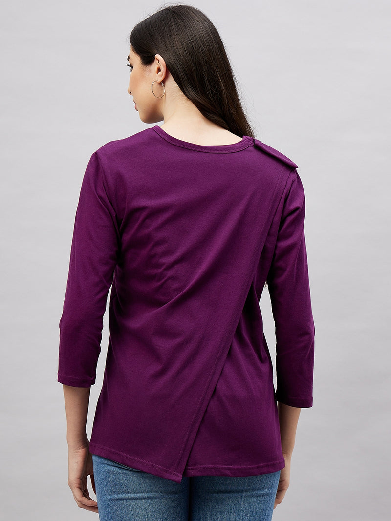 Open Back Plain Adaptive Top for Women