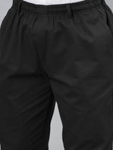 Dark Black Velcro Trouser