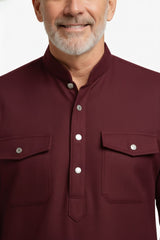 Premium Thermal Pathani Kurta & Pajama Set With Soft Fleece Lining