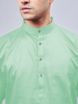 Men Kurta Pajama Set Pista Green