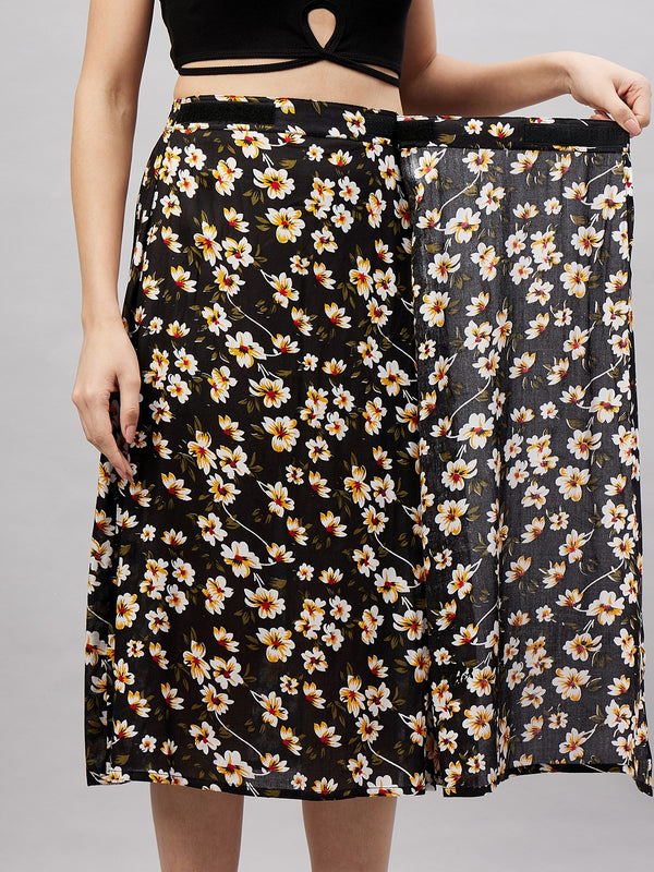 WOMEN PRINTED WRAP SKIRTS