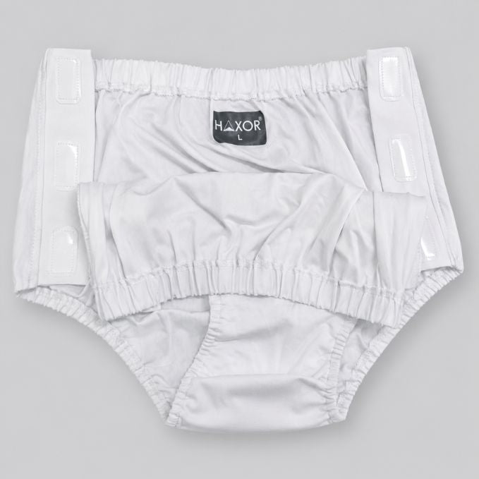 HAXOR Men's Adaptive Velcro Underwear White with Side Opening Design for Easy Dressing After Surgery