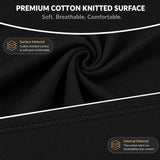 Premium breathable cotton fabric used in HAXOR Heather Black Catheter Leg Bag Pants for soft and comfortable everyday wear