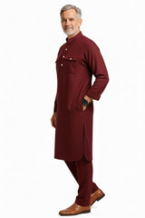 Premium Thermal Pathani Kurta & Pajama Set With Soft Fleece Lining