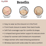 HAXOR DignityWear™ Front-Open Bra Beige | No More Back-Hook Struggle | Easy To Wear