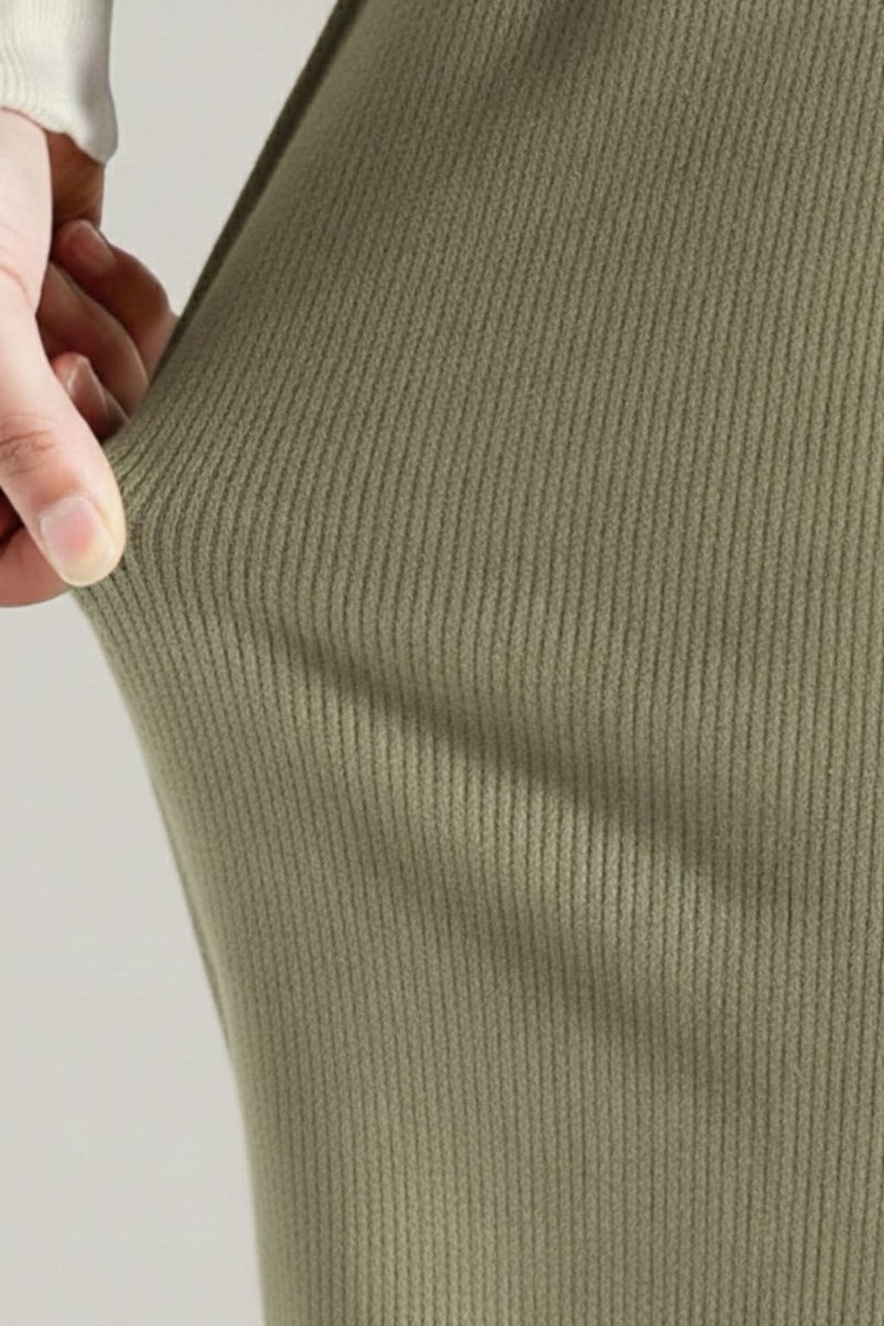 Haxor Women’s Ribbed Fleece-Lined Winter Joggers | Ultra-Soft Stretch | Dual-Drawstring | Premium Warm Pants (Beige)