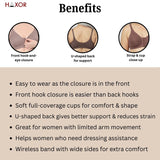 HAXOR DignityWear™ Front-Open Bra Brown | No More Back-Hook Struggle | Easy To Wear