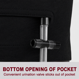HAXOR Black Catheter, Ostomy & Nephrostomy Drainage Bag Shorts for Men & Women | Dual Pocket 2000ml Urine Bag Holder