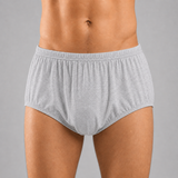 HAXOR Men's Grey Post Surgery Adaptive Velcro Underwear | Side Opening Cotton Briefs
