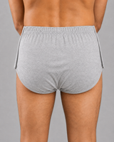HAXOR Men's Grey Post Surgery Adaptive Velcro Underwear | Side Opening Cotton Briefs