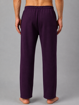 HAXOR Men’s Post-Surgery Adaptive Velcro Tear-Away Fleece Trousers | Front-Opening | Purple