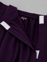 HAXOR Men’s Post-Surgery Adaptive Velcro Tear-Away Fleece Trousers | Front-Opening | Purple
