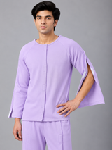 HAXOR Men's Adaptive Velcro Tear Away Recovery Set | Full Sleeve T-Shirt & Tear Away Trousers – Purple