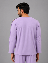 HAXOR Post Surgery Adaptive Velcro Fleece T-Shirt | Full Sleeve – Purple