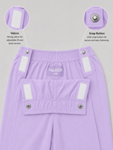 HAXOR Men’s Post-Surgery Adaptive Velcro Tear-Away Fleece Trousers | Front-Opening | Purple