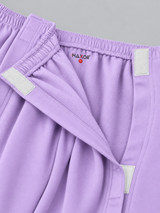 HAXOR Men’s Post-Surgery Adaptive Velcro Tear-Away Fleece Trousers | Front-Opening | Purple