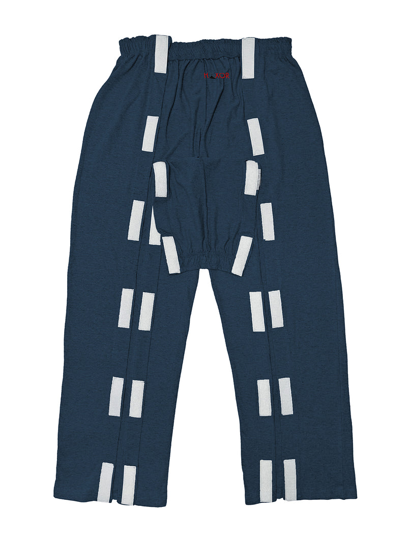 HAXOR Post Surgery Recovery Velcro Open Tearaway  Grey Premium Cotton Trouser for Quick Access for Post-Op Care