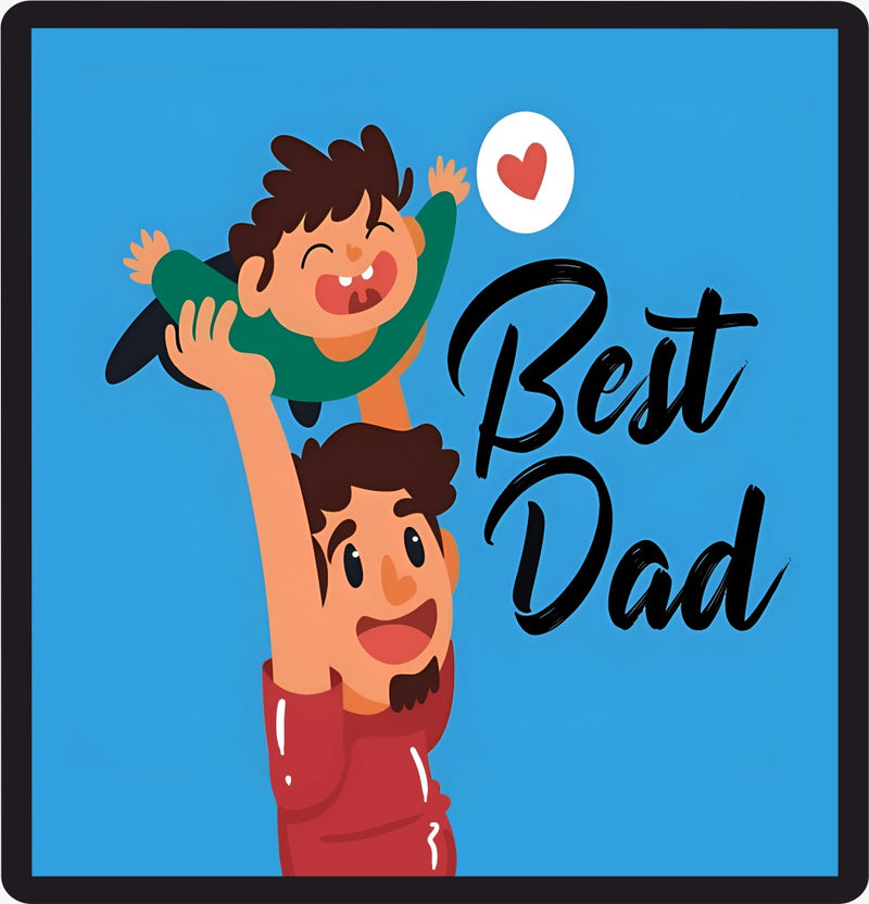 “Best Dad ” Wooden Fridge Magnet – Father's Day Gift, Cute & Stylish Magnet for Dad
