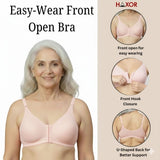 HAXOR DignityWear™ Front-Open Bra Light Pink | No More Back-Hook Struggle | Easy To Wear