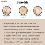 HAXOR DignityWear™ Front-Open Bra Light Pink | No More Back-Hook Struggle | Easy To Wear