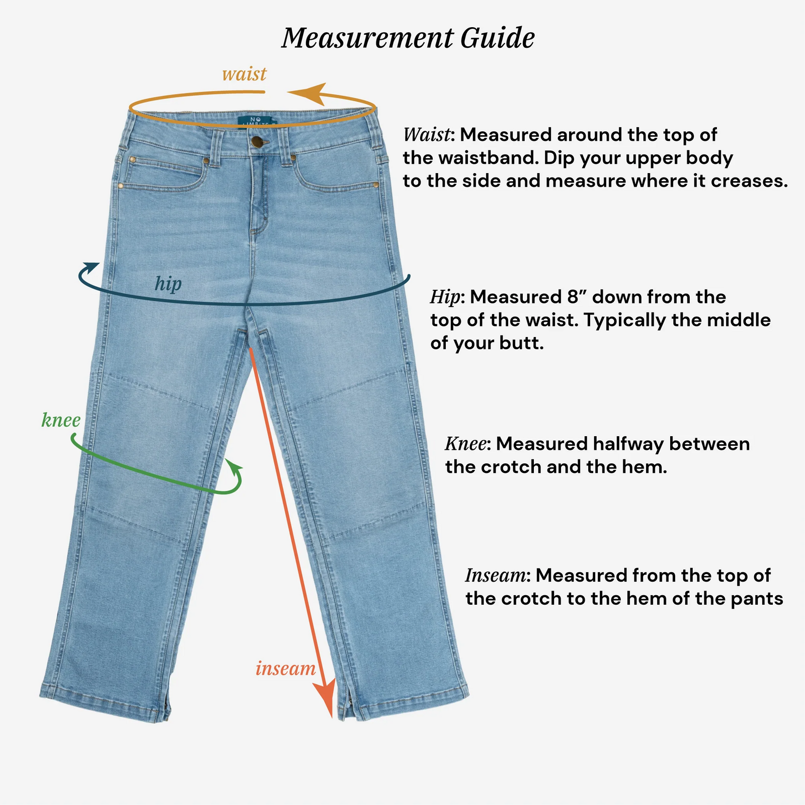 Haxor Women Amputee Prosthetic Inclusion Denim Pants Black