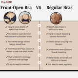HAXOR DignityWear™ Front-Open Bra Navy Blue | No More Back-Hook Struggle | Easy To Wear (Copy)