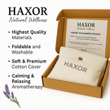 HAXOR’s Almohadilla Termica Microwave Heating Pad with Herbal & Essential Oil Blend – Flaxseed & Lavender Therapy Wrap for Back, Neck, Shoulder, Joint & Menstrual Cramp Relief