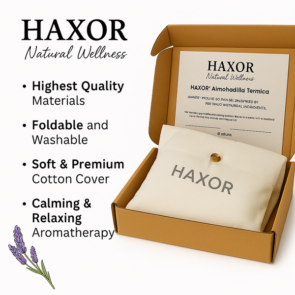 HAXOR’s Almohadilla Termica Microwave Heating Pad with Herbal & Essential Oil Blend – Flaxseed & Lavender Therapy Wrap for Back, Neck, Shoulder, Joint & Menstrual Cramp Relief