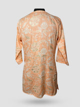 Women's  3/4 Length Sleeve Floral Printed Peach Adaptive Kurti