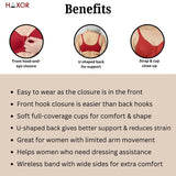 HAXOR DignityWear™ Front-Open Bra Red | No More Back-Hook Struggle | Easy To Wear