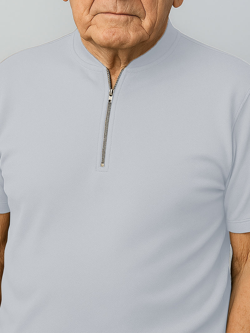 Haxor Men Grey  Adaptive Viscose Henley Neck Half Sleeve T-shirt and Short Set