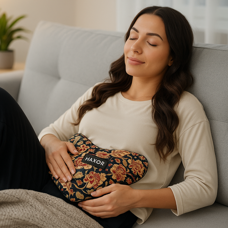 HAXOR’s Almohadilla Termica Microwave Heating Pad with Herbal & Essential Oil Blend – Flaxseed & Lavender Therapy Wrap for Back, Neck, Shoulder, Joint & Menstrual Cramp Relief