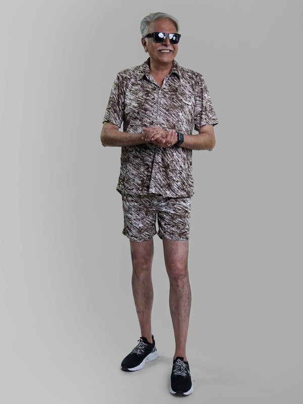 Elderly Shirt Short Set 