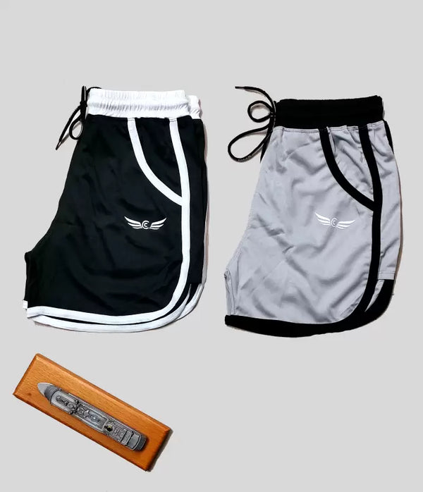 WhiteBlack GreyBlack Shorts