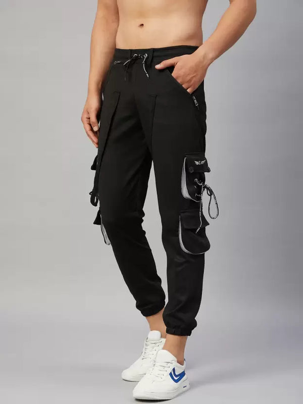 Chrome & Coral Solid Stylish Cargo Pant for Men