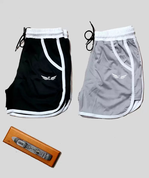 Black White And Grey White Shorts